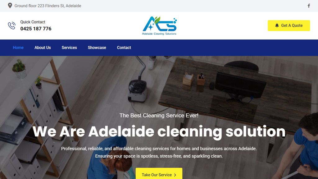 Adelaide Cleaning Solutions website